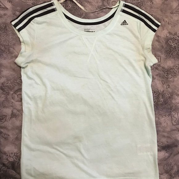 Adidas climalite stripes and logo t shirt - Picture 1 of 6